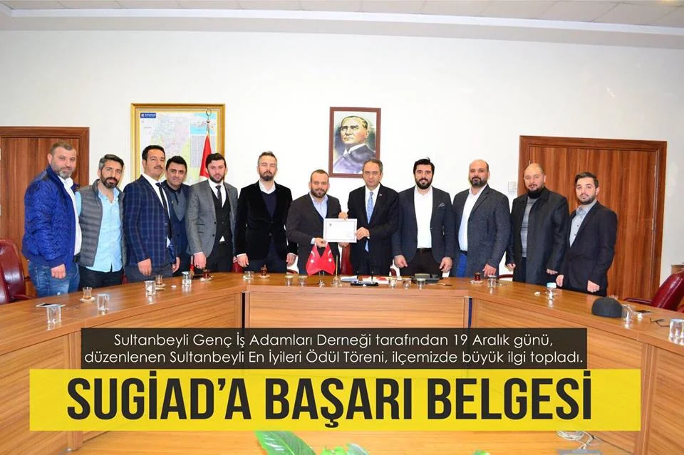 SUGİAD’a Kaymakam Metin Kubilay’dan Başarı Belgesi